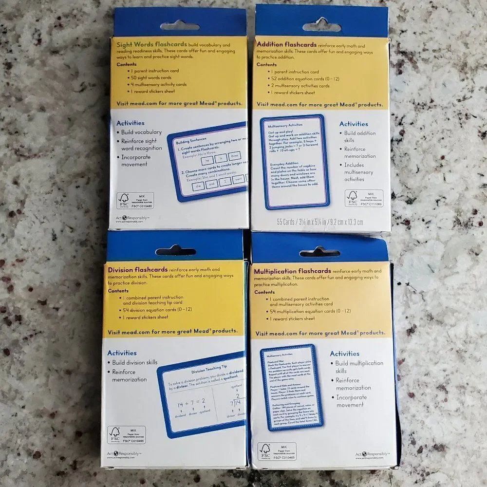 Add, subtract, multiply, divide, words flashcards
